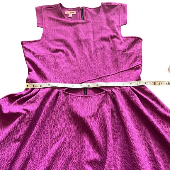 Bongo Juniors Size M Magenta Fit n Flare Dress Cutout NWT Exposed Zipper Y2K - Picture 8 of 11
